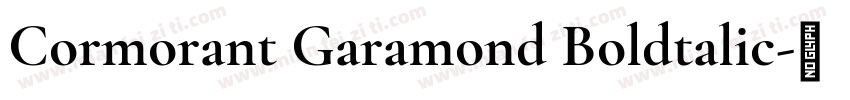 Cormorant Garamond Boldtalic字体转换